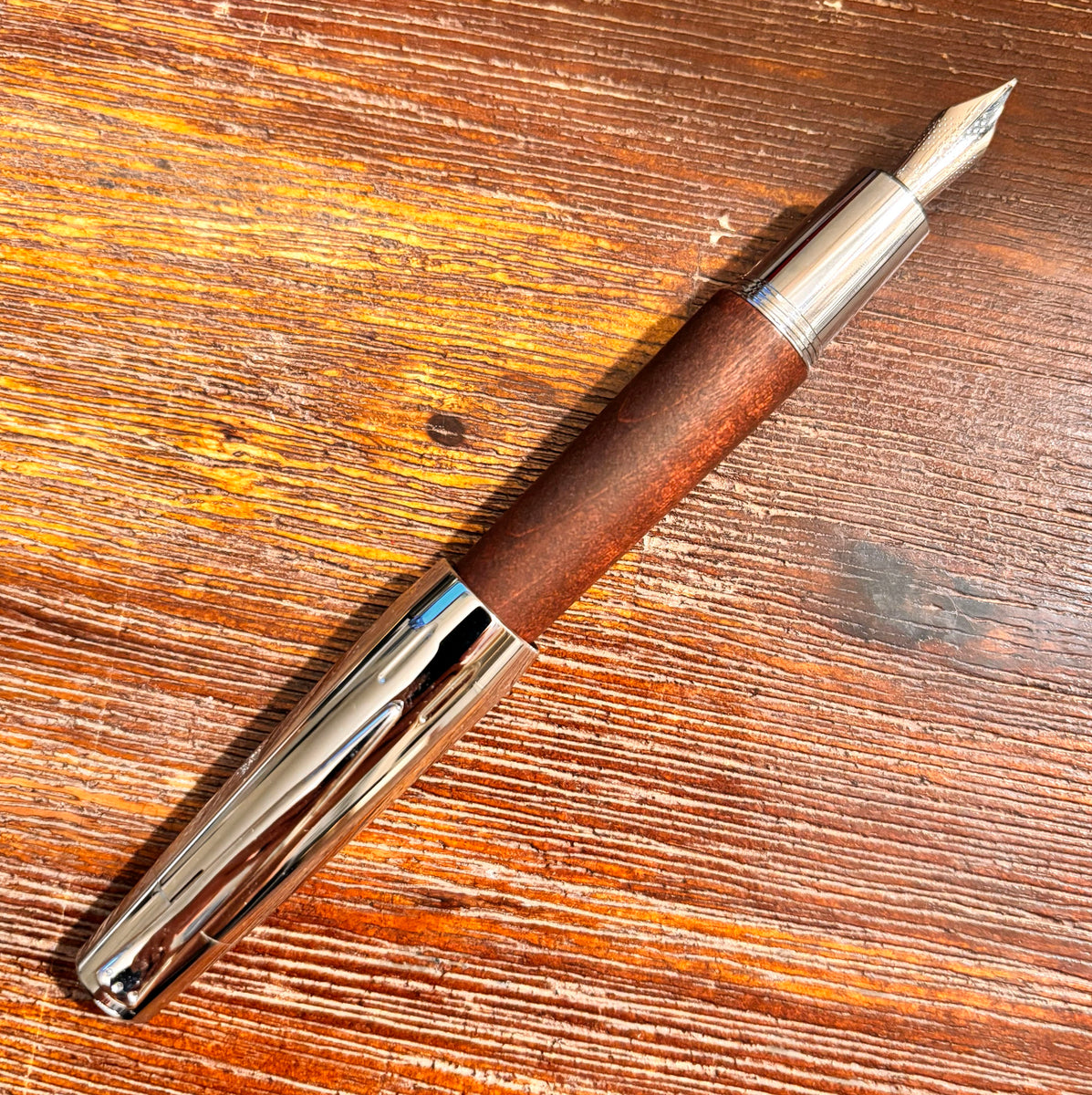 Faber-Castell e-motion Fountain Pen, Pearwood Brown