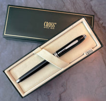 Load image into Gallery viewer, Cross Townsend Rollerball Pen - Black Lacquer, Rhodium plated Trim