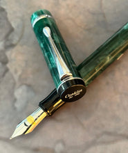 Load image into Gallery viewer, Conklin Duragraph Fountain Pen and Ballpoint set, Green Marble