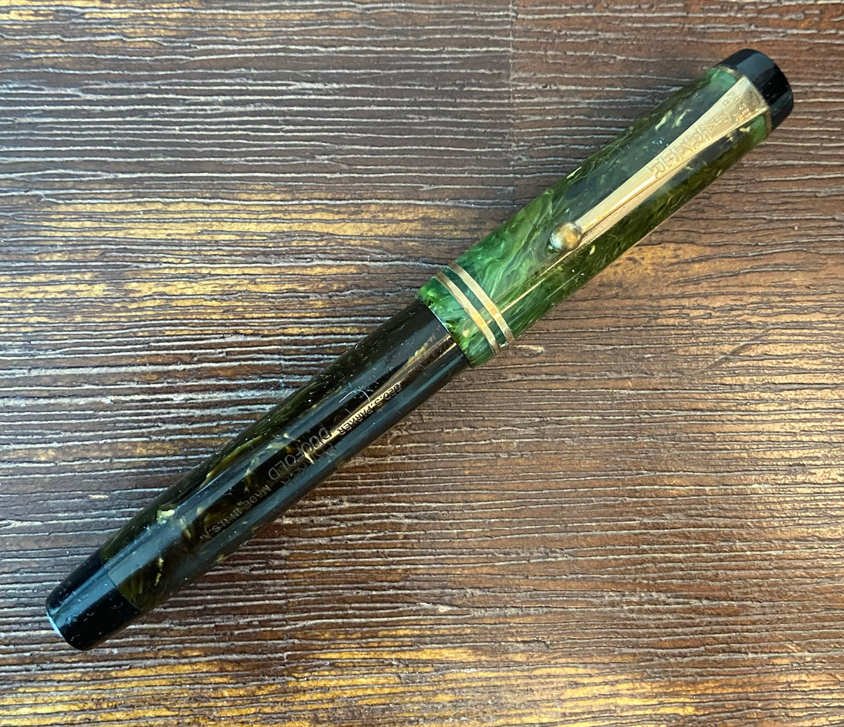 PARKER DUOFOLD Green PT ボールペン Parker Duofold, Junior De Luxe - Green Marble