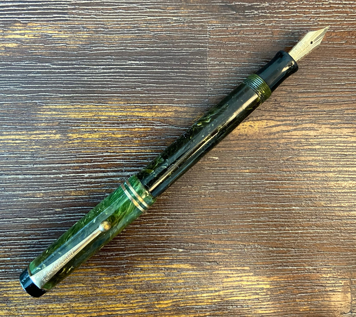 Parker Duofold, Junior De Luxe - Green Marble
