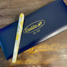Load image into Gallery viewer, Conklin Yellow Pearl Symetrik Fountain Pen