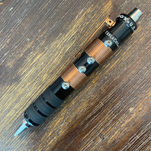 Load image into Gallery viewer, Michael&#39;s Fatboy Tesla Coil Black/Copper Coil Ballpoint