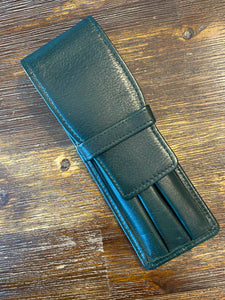 Leather, Diplomat Double Pen Case Black