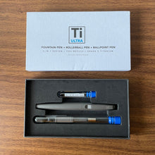 Load image into Gallery viewer, Ti Ultra 3-in-one Design – Fountain pen + Rollerball + Ballpoint pen.