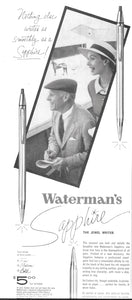 Waterman's Chrome Sapphire 1954