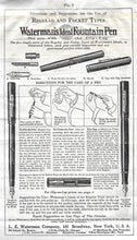 Load image into Gallery viewer, Waterman 52 Fountain Pen ( REG.U.S.) - BCHR, Nickel Trim
