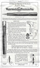 Load image into Gallery viewer, Waterman 52 Fountain Pen ( REG.U.S.) - BCHR, Nickel Trim