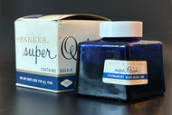 Ink Bottle Parker Super Quink Permanent Blue Back Ink Bottle