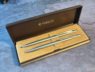 Parker Stainless steel Classic (slim) Jotter Ballpoint & Pencil set