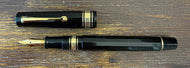 Omas Old Style Paragon Black Fountain Pen with Gold Trim