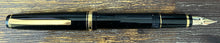 Load image into Gallery viewer, Pilot Falcon Resin Fountain Pen - Black with Gold Trim