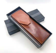 Load image into Gallery viewer, Leather , Omas 2 Pen Case Cognac rigid