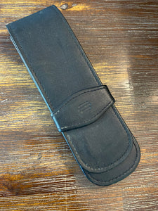 Leather, 2 Pen Case Black