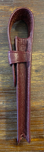 Leather, Single Pen Case, Burgundy