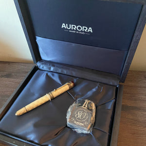 Aurora 80th Anniversary Limited Edition Fountain Pen - Sterling Silver