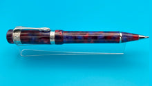 Load image into Gallery viewer, Ancora Perla Marbled Red/Blue Sterling Silver Ballpoint