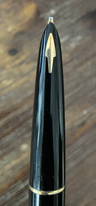 Parker 61 Fountain Pen Mk I - Black with Heirloom Rainbow Cap