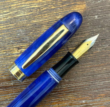 Load image into Gallery viewer, Handcrafted Dark Blue Acrylic Fountain pen