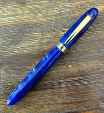 Load image into Gallery viewer, Handcrafted Dark Blue Acrylic Fountain pen