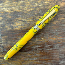 Load image into Gallery viewer, Handcrafted,  Yellow Acrylic Swril Fountain pen