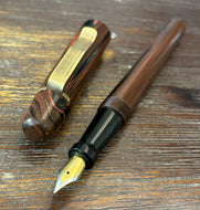 Handcrafted wooden fountain pen