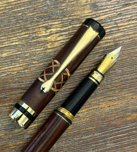 Handcrafted wooden fountain pen