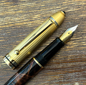 Brown marble acrylic fountain pen