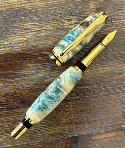 Handcrafted Wooden Pen, Blue