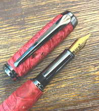 Load image into Gallery viewer, Handcrafted Red Wooden Fountain pen