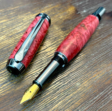 Load image into Gallery viewer, Handcrafted Red Wooden Fountain pen