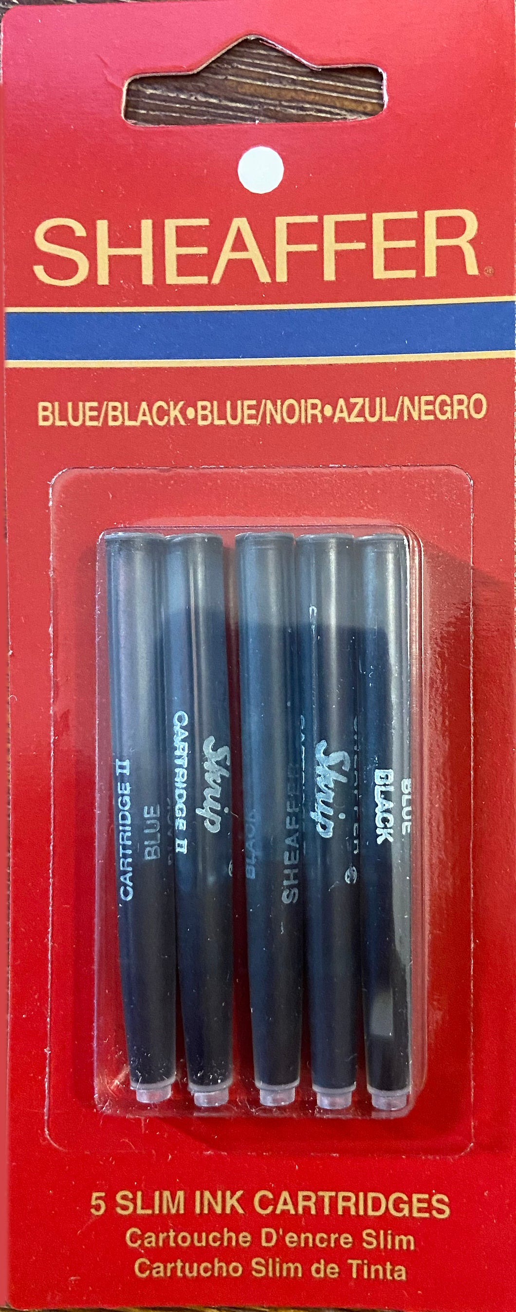 Vintage Sheaffer SLIM Skript cartridges Blue-Black