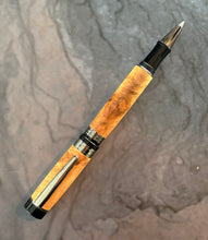 Load image into Gallery viewer, Hand Crafted Wood Rollerball, with Silver trim, Light colour