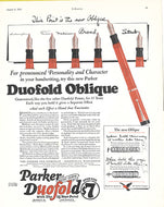 Parker Duofold, Lucky Curve, Liberty Magazine August 8, 1925