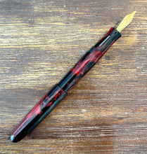 Load image into Gallery viewer, Handcrafted acrylic Red/Black marble