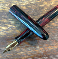 Handcrafted acrylic Red/Black marble