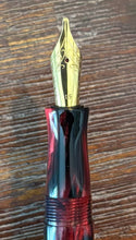 Load image into Gallery viewer, Handcrafted acrylic Red/Black marble