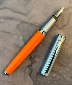 Fountai Pen Revolutiom, Silver & Orange