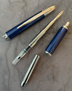 Pilot Namiki Vanishing Point - Blue w Rhodrum Trim