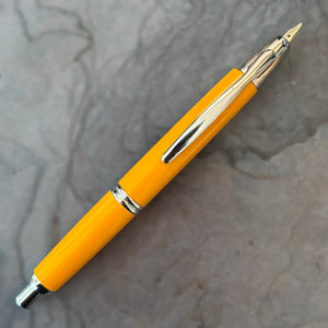 Pilot Namiki Vanishing Point - Deep Yellow w Rhodrum Trim