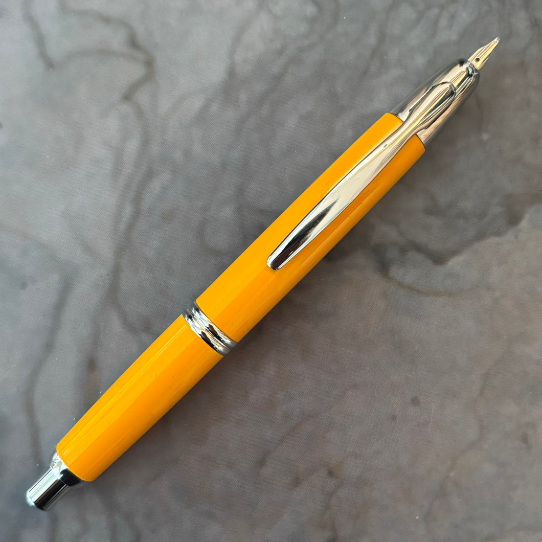 Pilot Namiki Vanishing Point - Deep Yellow w Rhodrum Trim