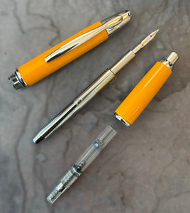 Pilot Namiki Vanishing Point - Deep Yellow w Rhodrum Trim