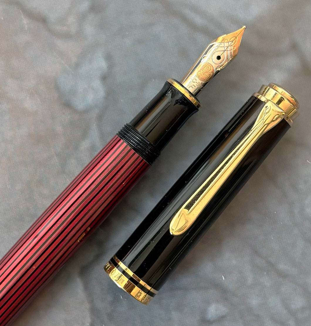 Pelikan Souveran Fountain Pen - M600 Black/Red