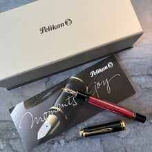 Load image into Gallery viewer, Pelikan Souveran Fountain Pen - M600 Black/Red