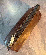 Leather - Pouch Case - dark brown