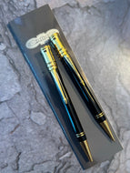 Parker Duofold set, MK Ballpoint & Pencil, Black Acrylic