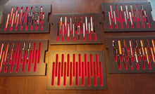 Load image into Gallery viewer, Pen Collectors, Leather Briefcase 6 trays , hold 97 pens