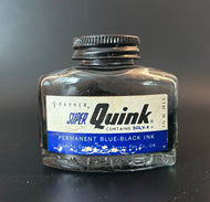 Ink Bottle, Super Quink Blue Black (Empty)