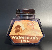 Load image into Gallery viewer, Ink Bottle, Waterman, 2oz.Aztec Brown, empty