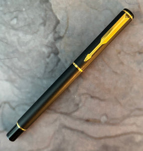 Parker 88 Rialto, fountain pen and Rollerball, black matte